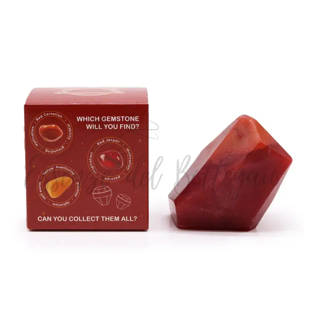 Sapone con pietra preziosa - fuoco - Crystal Elemental Soap
