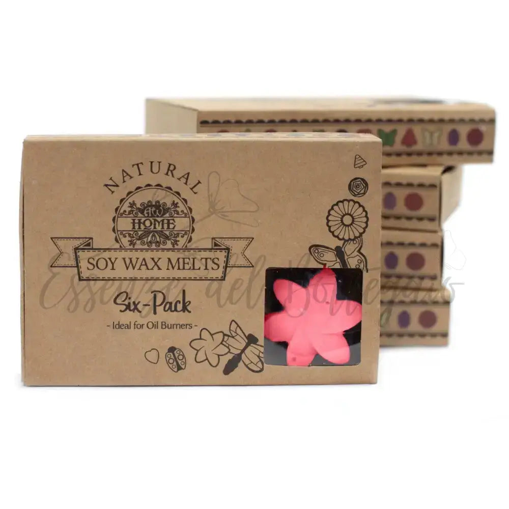 Scatola da 6 Cere da Sciogliere - Rosa - Natural Soy Wax Melts