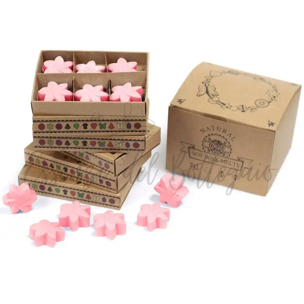 Scatola da 6 Cere da Sciogliere - Rosa - Natural Soy Wax Melts