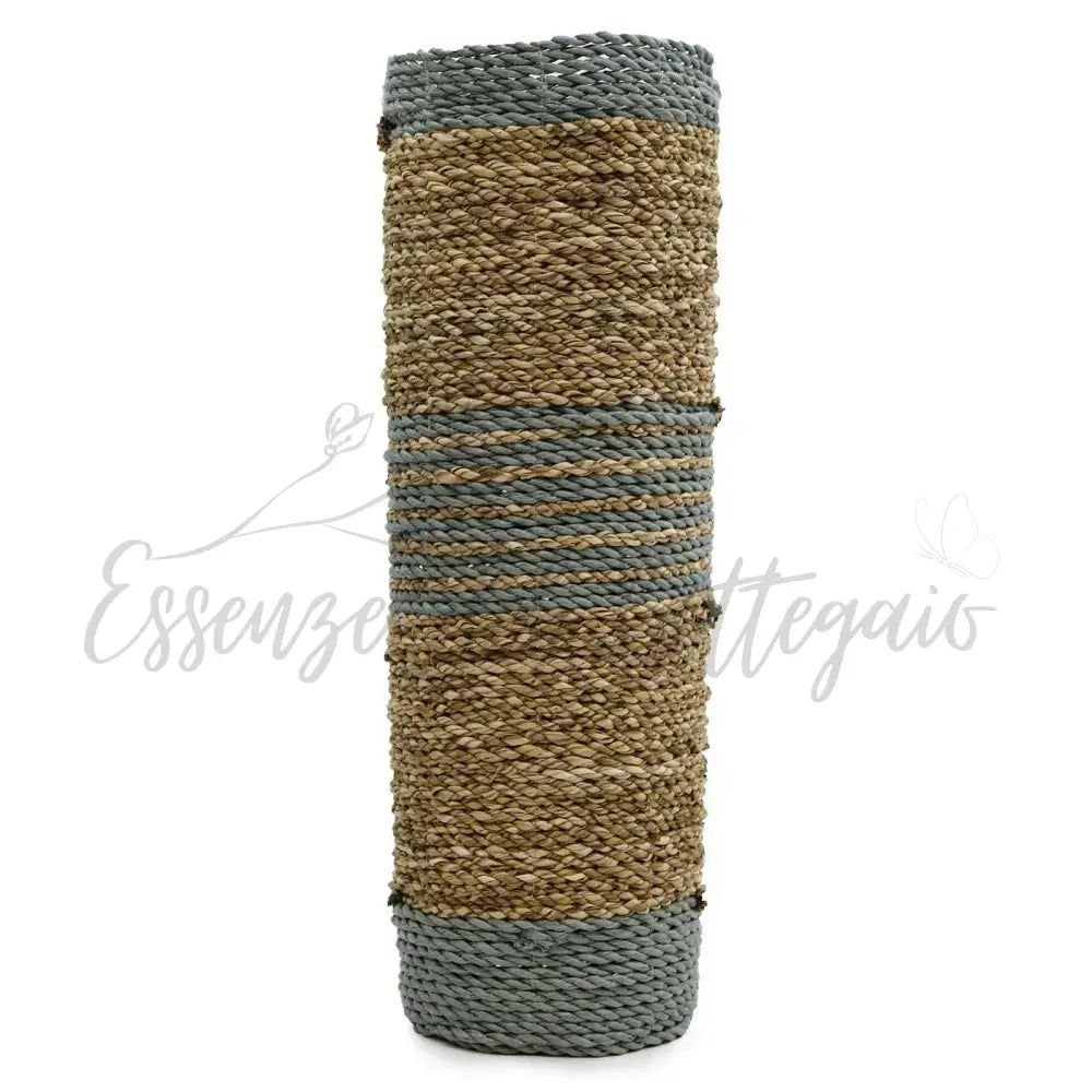 Set 2 Vasi e 2 Cestini - Alghe Marine e Rafia - Seagrass Vase & Bins Set