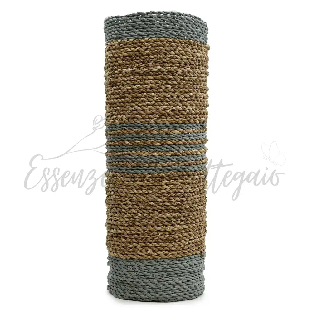 Set 2 Vasi e 2 Cestini - Alghe Marine e Rafia - Seagrass Vase & Bins Set