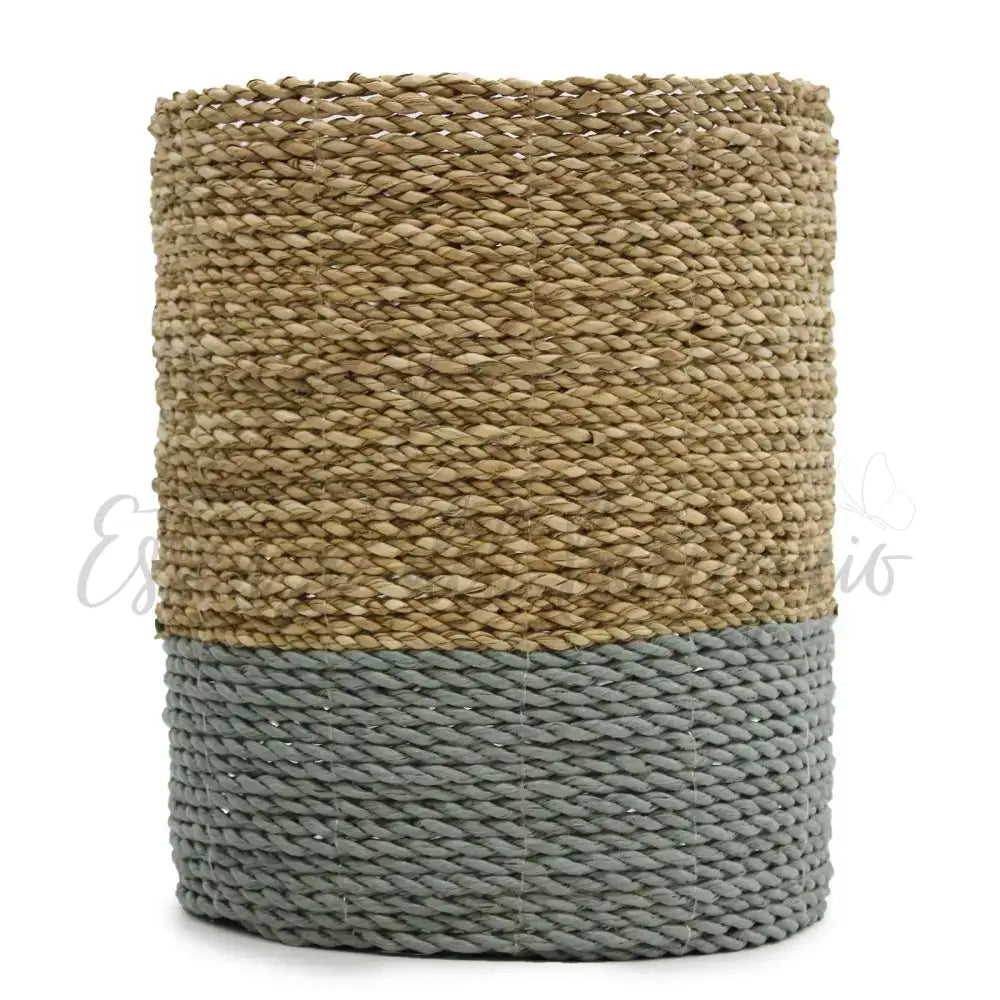 Set 2 Vasi e 2 Cestini - Alghe Marine e Rafia - Seagrass Vase & Bins Set