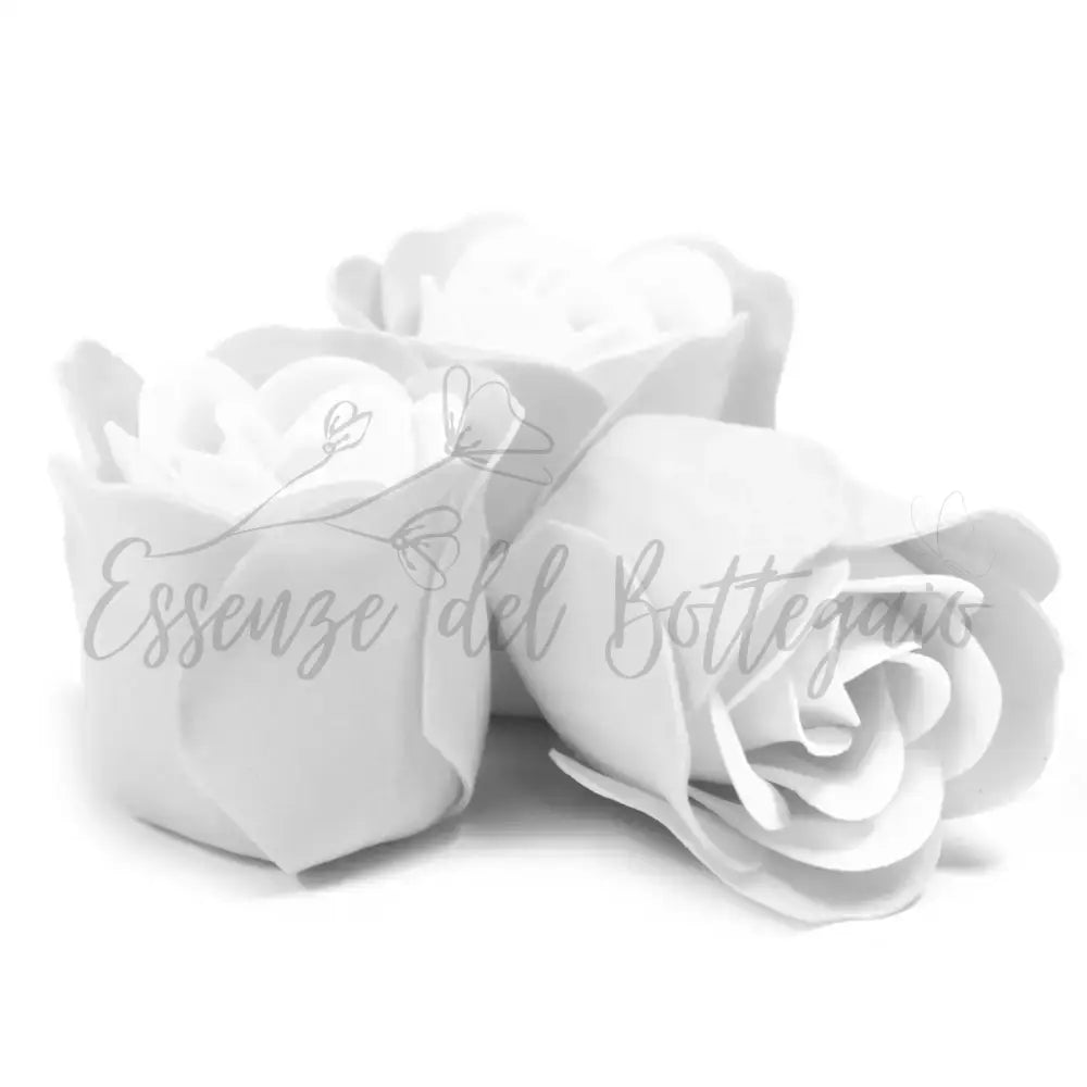 Set di 3 Fiori di Sapone - Bianche - Luxury Soap Flowers