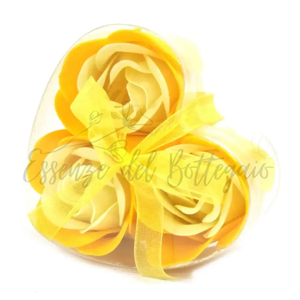Set di 3 Fiori di Sapone - Rose di Primavera - Luxury Soap Flowers