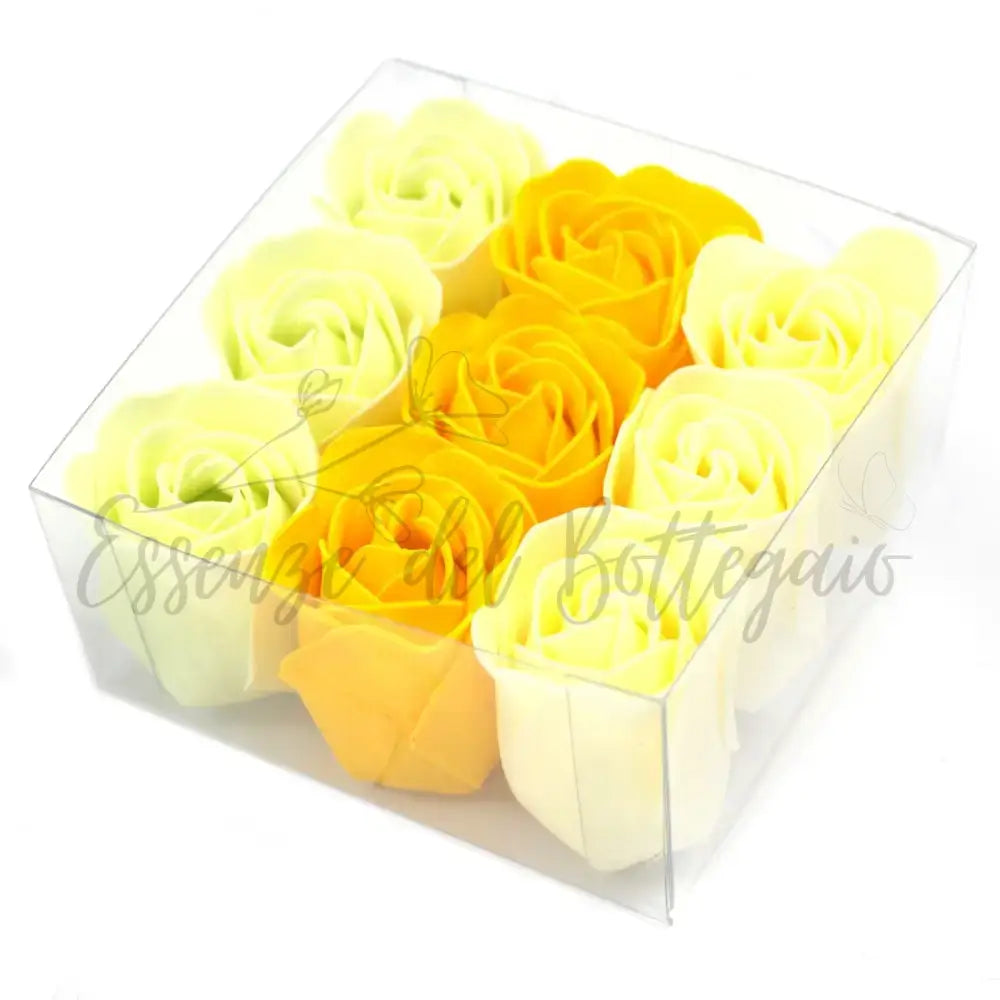 Set di 9 fiori di sapone - Rose primaverili - Luxury Soap Flowers