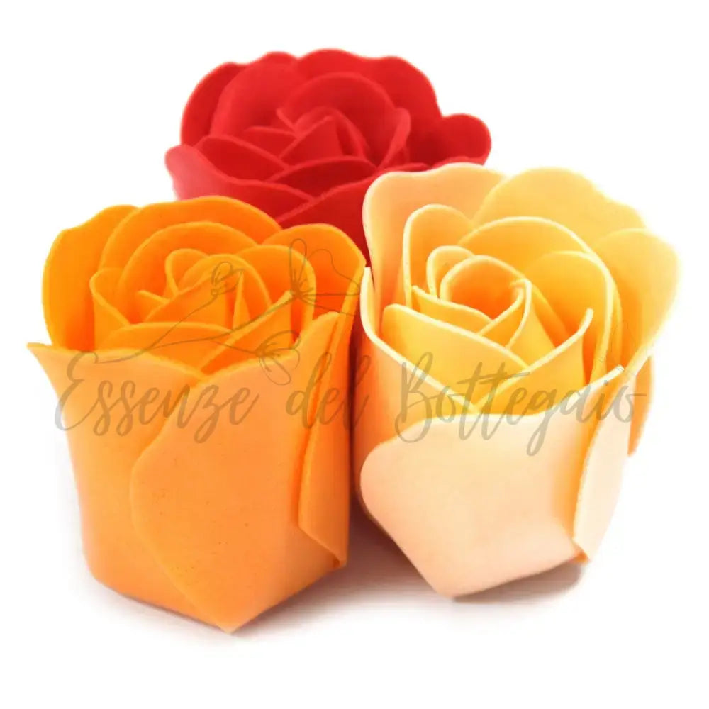 Set di 9 scatole di fiori di sapone - Rose pesca - Luxury Soap Flowers