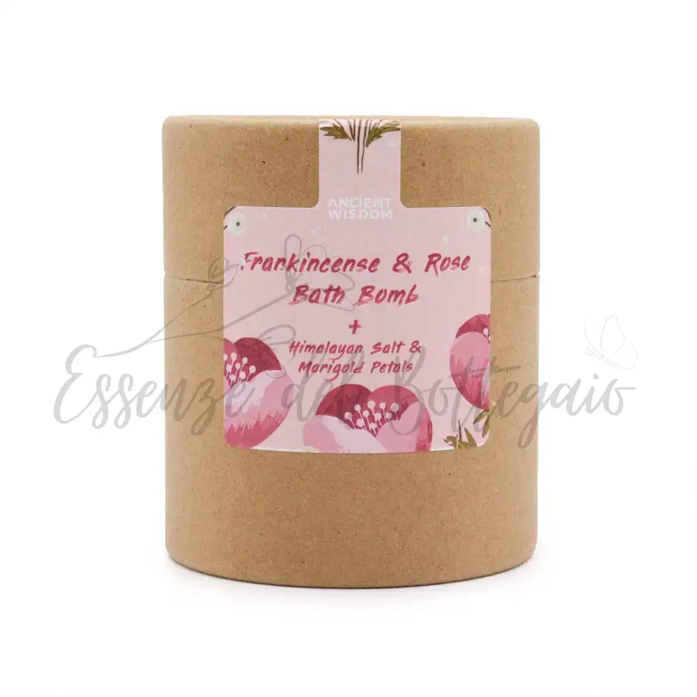 Set di Frizzanti da Bagno - Fioritura Rosa - Aromatherapy Set: Bath Bomb Himalayan Baths Salt and Flowers