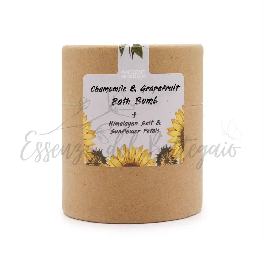 Set di Frizzanti da Bagno - Serenità del Girasole - Aromatherapy Set: Bath Bomb Himalayan Baths Salt and Flowers