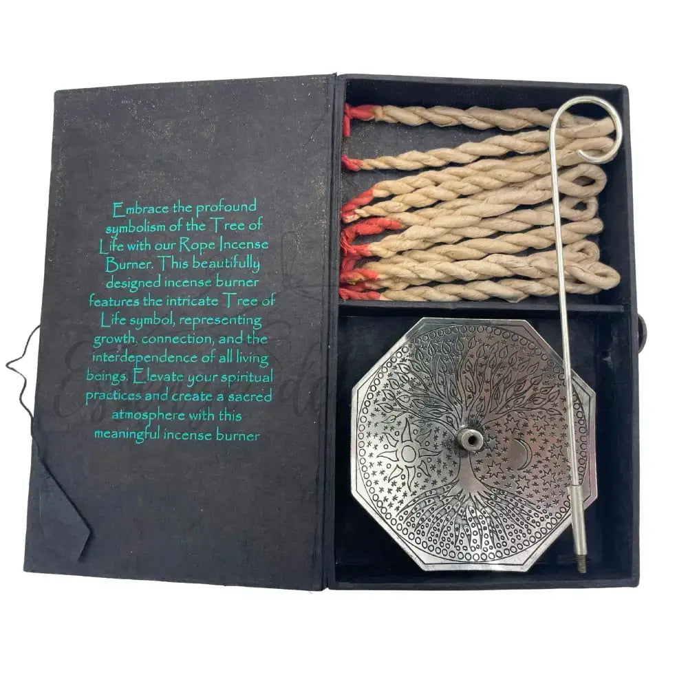 Set Incensi a Corda e Supporto - Albero della Vita - Rope Incense Set with Holder