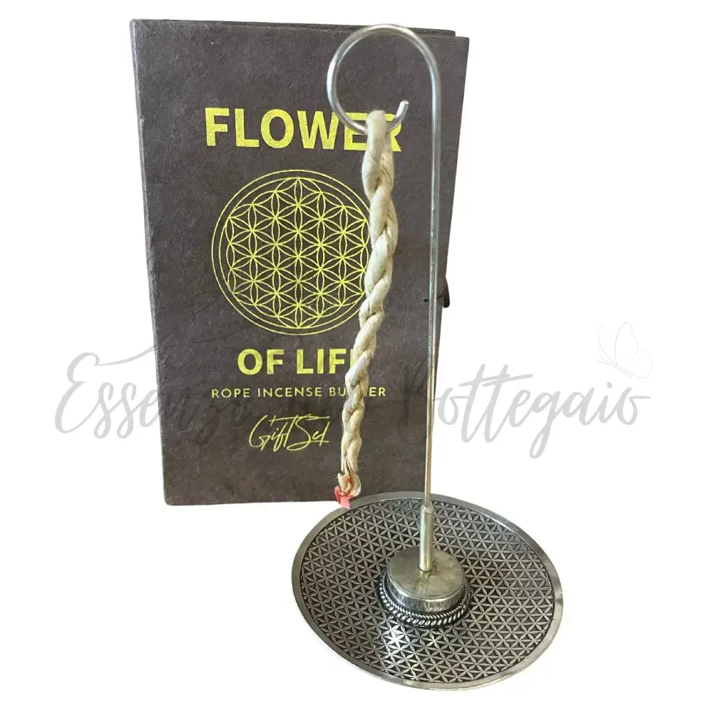 Set Incensi a Corda e Supporto - Fiore della Vita - Rope Incense Set with Holder