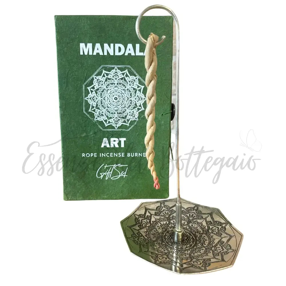 Set Incensi a Corda e Supporto - Mandala Fiore - Rope Incense Set with Holder