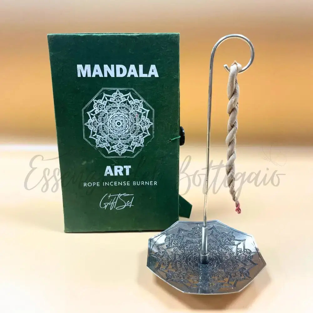 Set Incensi a Corda e Supporto - Mandala Fiore - Rope Incense Set with Holder