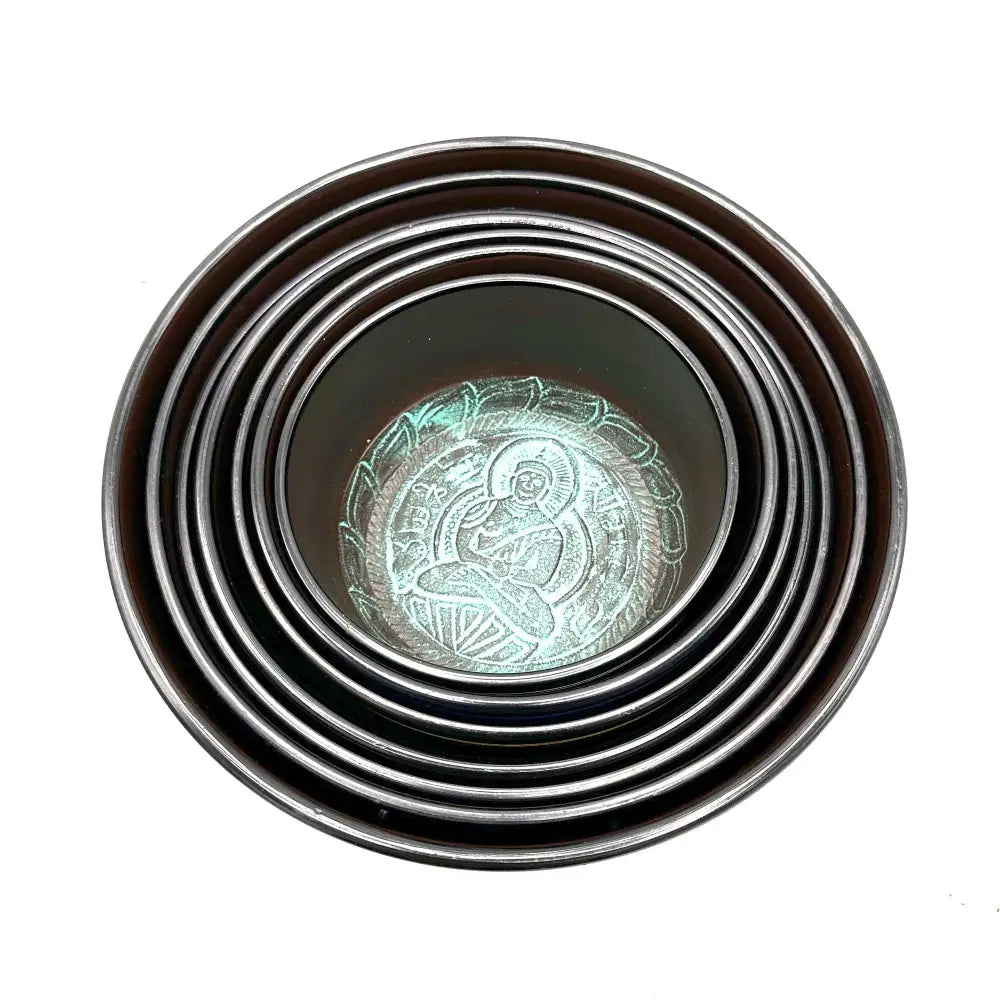 Small Chakra Set of Seven Singing Bowls (14-22cm) - Tibetan Singing Bowls