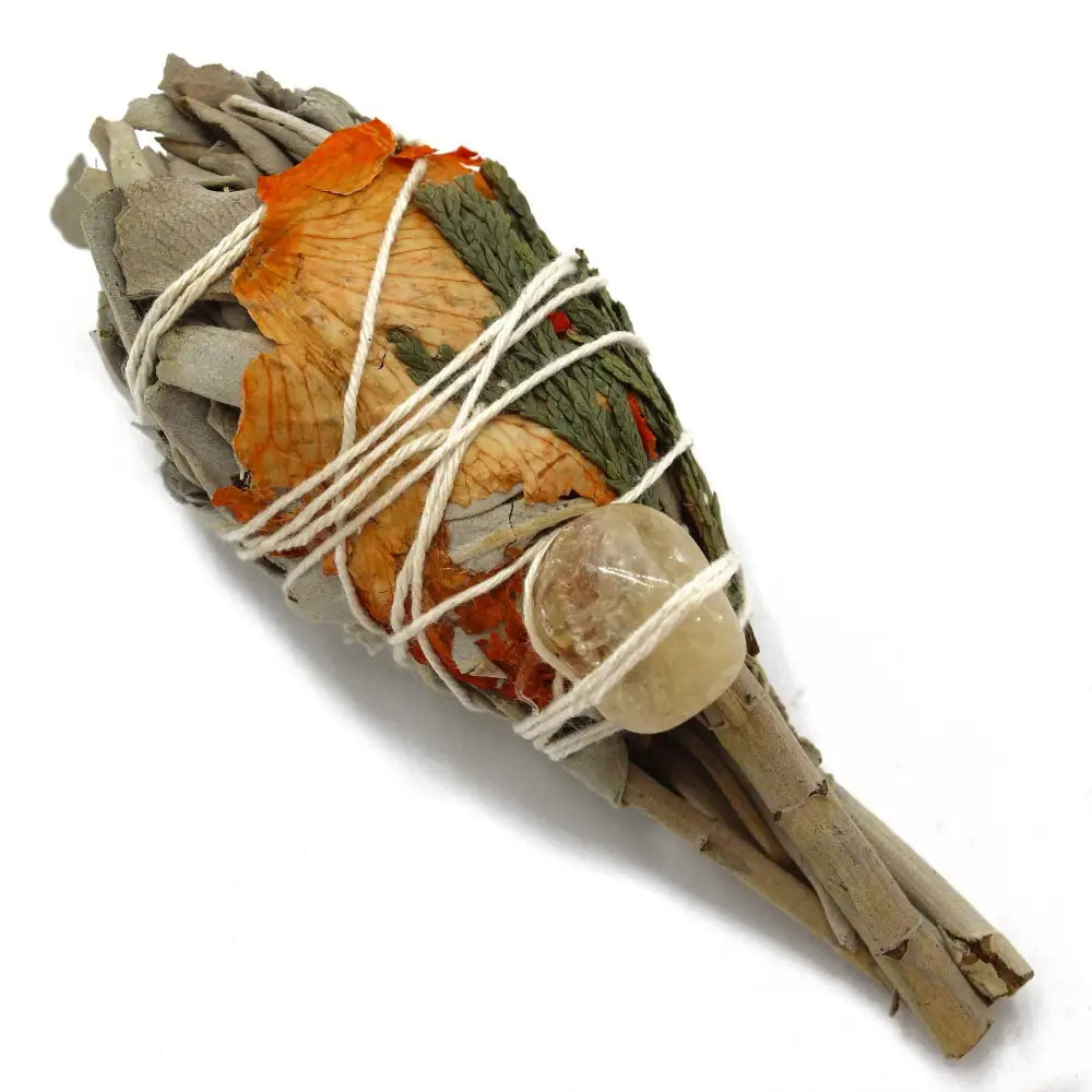 Smudge Stick Torcia- Pulizia Energetica (citrino) 10cm - Smudge Sticks