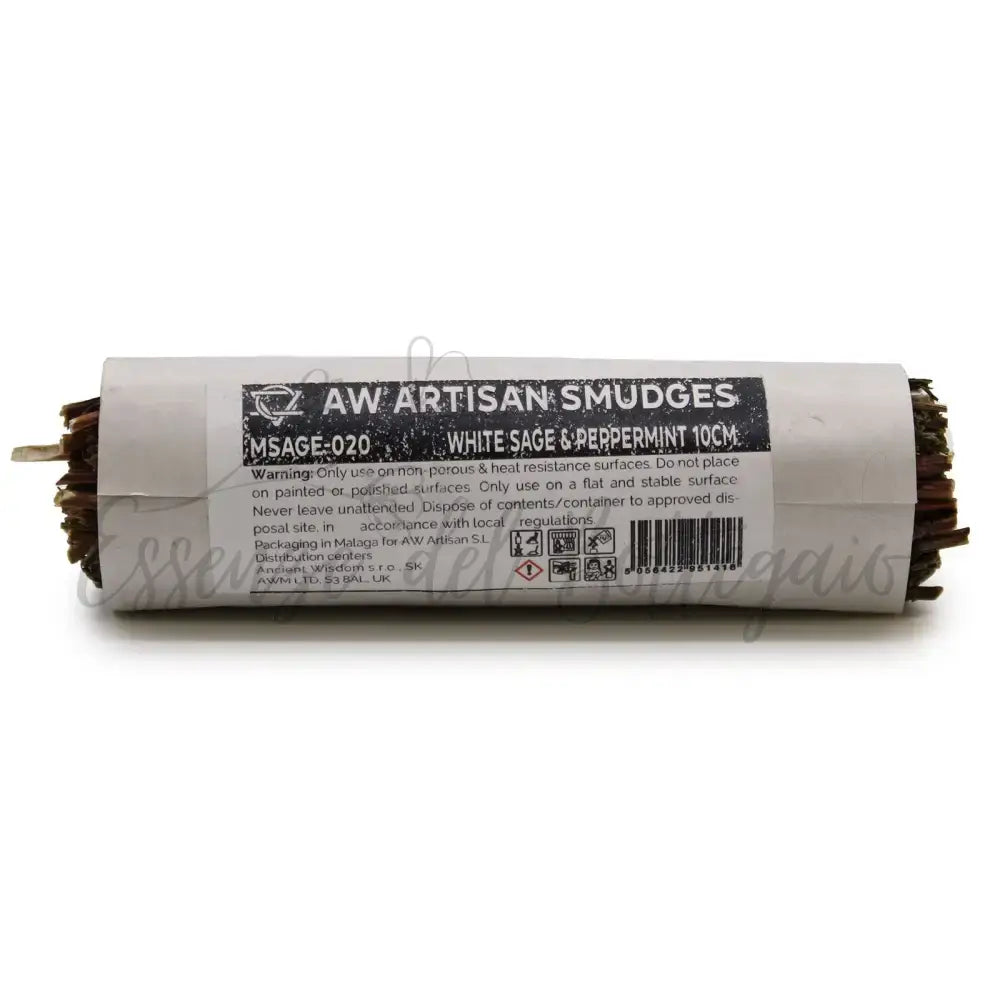 Smudge Stick - Salvia Bianca e Menta Piperita 10cm - Smudge Sticks - individually wrapped