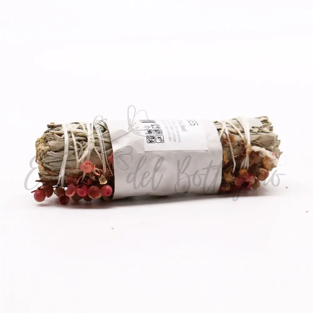 Smudge Stick - Salvia Bianca e Semi di Pepe Rosa - Smudge Sticks - individually wrapped