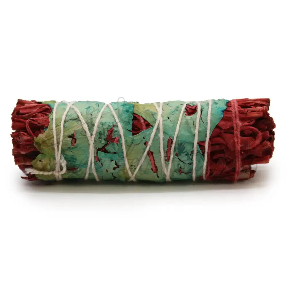 Smudge Stick - Salvia Fiori e Sangue di Drago 10cm - Smudge Sticks - individually wrapped