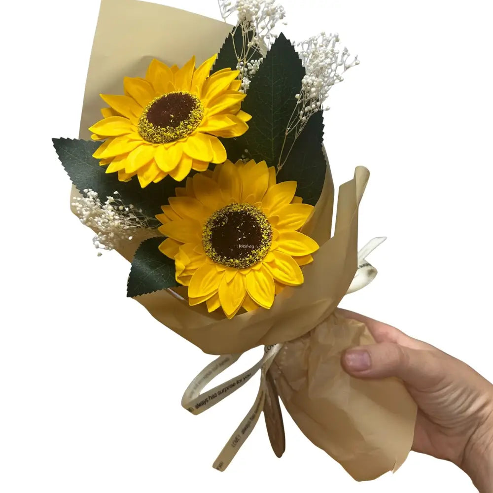 Fiori di sapone - Bouquet 2 girasoli - Ready to Retail Soap Flowers