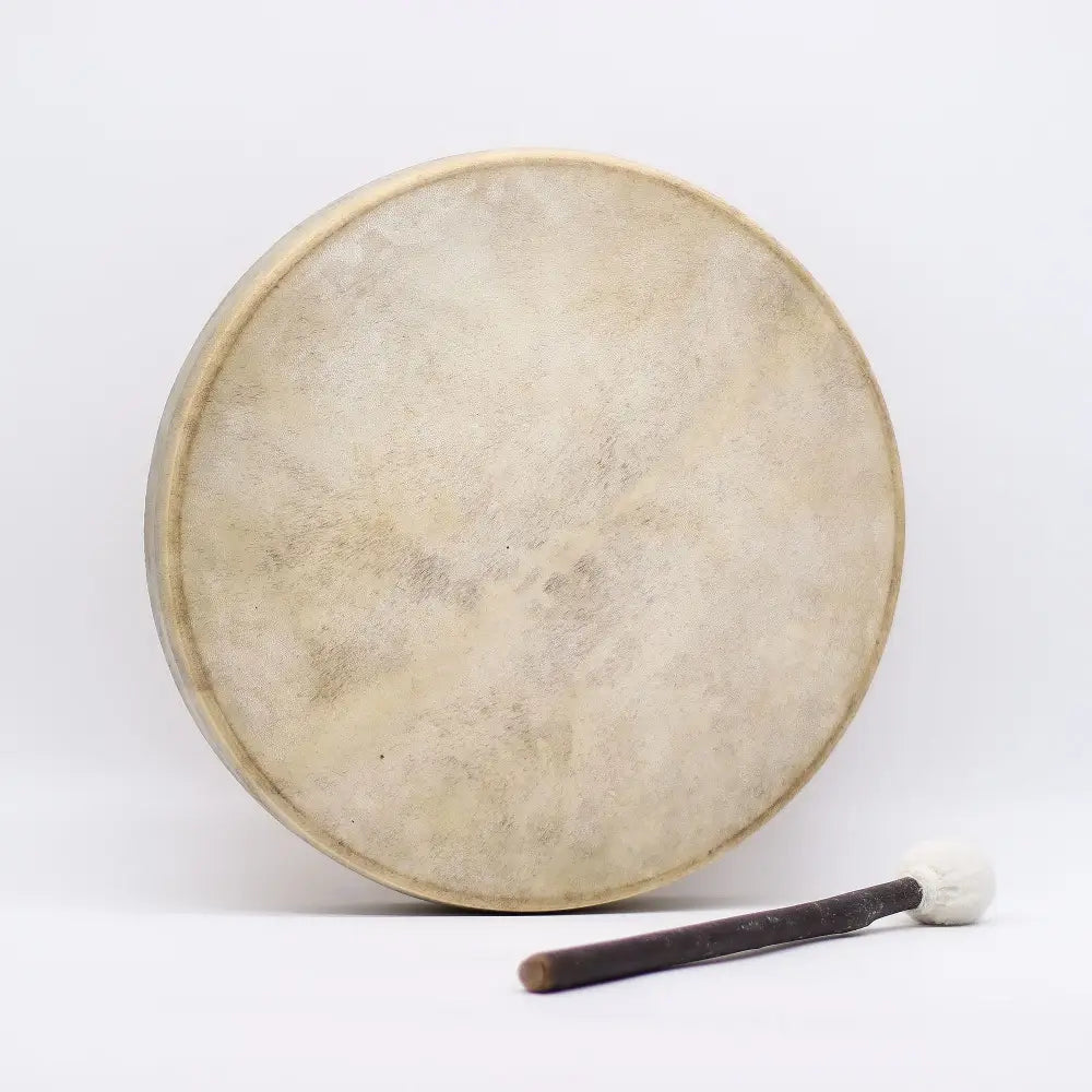 Spirit of the Wolf - Sharman Drum & Stick- Tunable - 40cm - Djembe & Shamanic Drums
