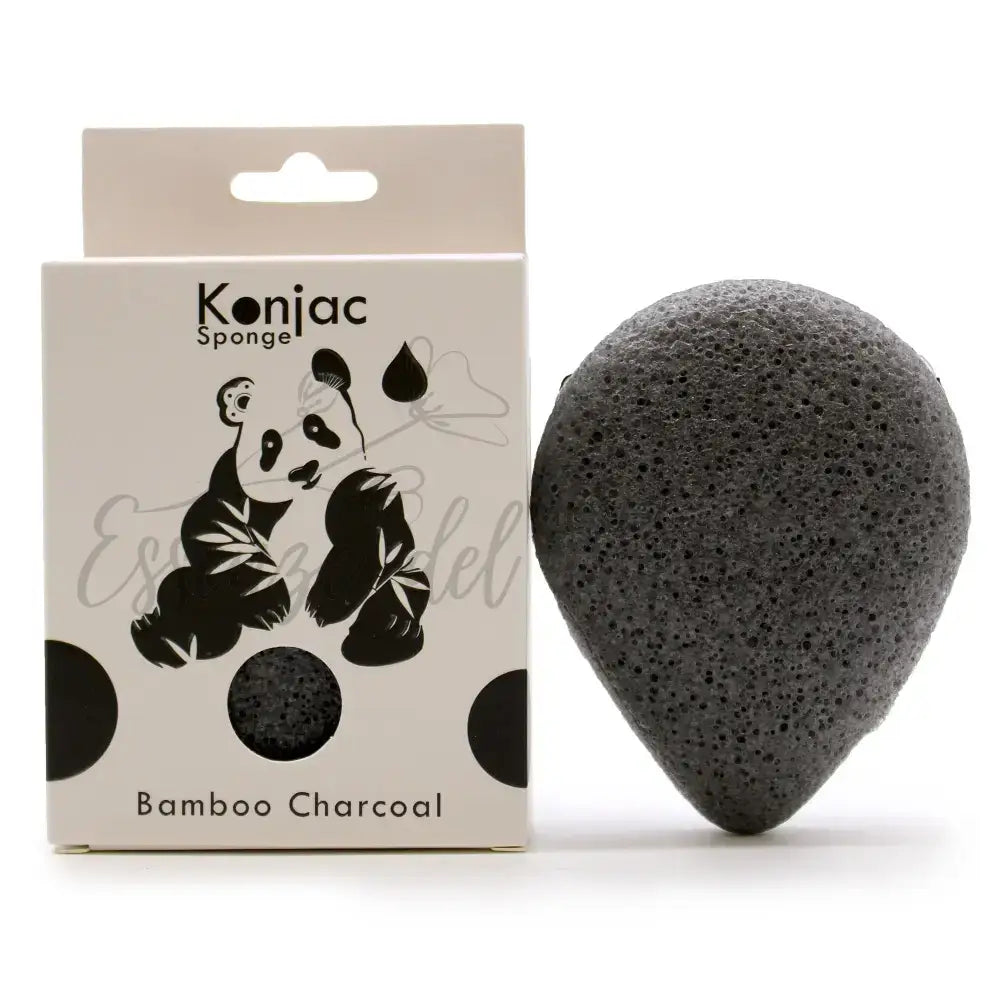 Spugna Konjac a Goccia - carbone di Bambù -Antibatterica - Teardrop Konjac Sponge