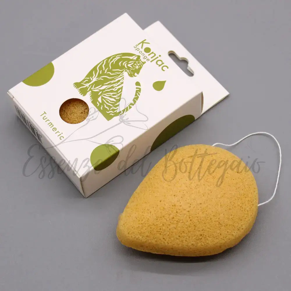 Spugna Konjac a Goccia - Curcuma - Antirughe - Teardrop Konjac Sponge