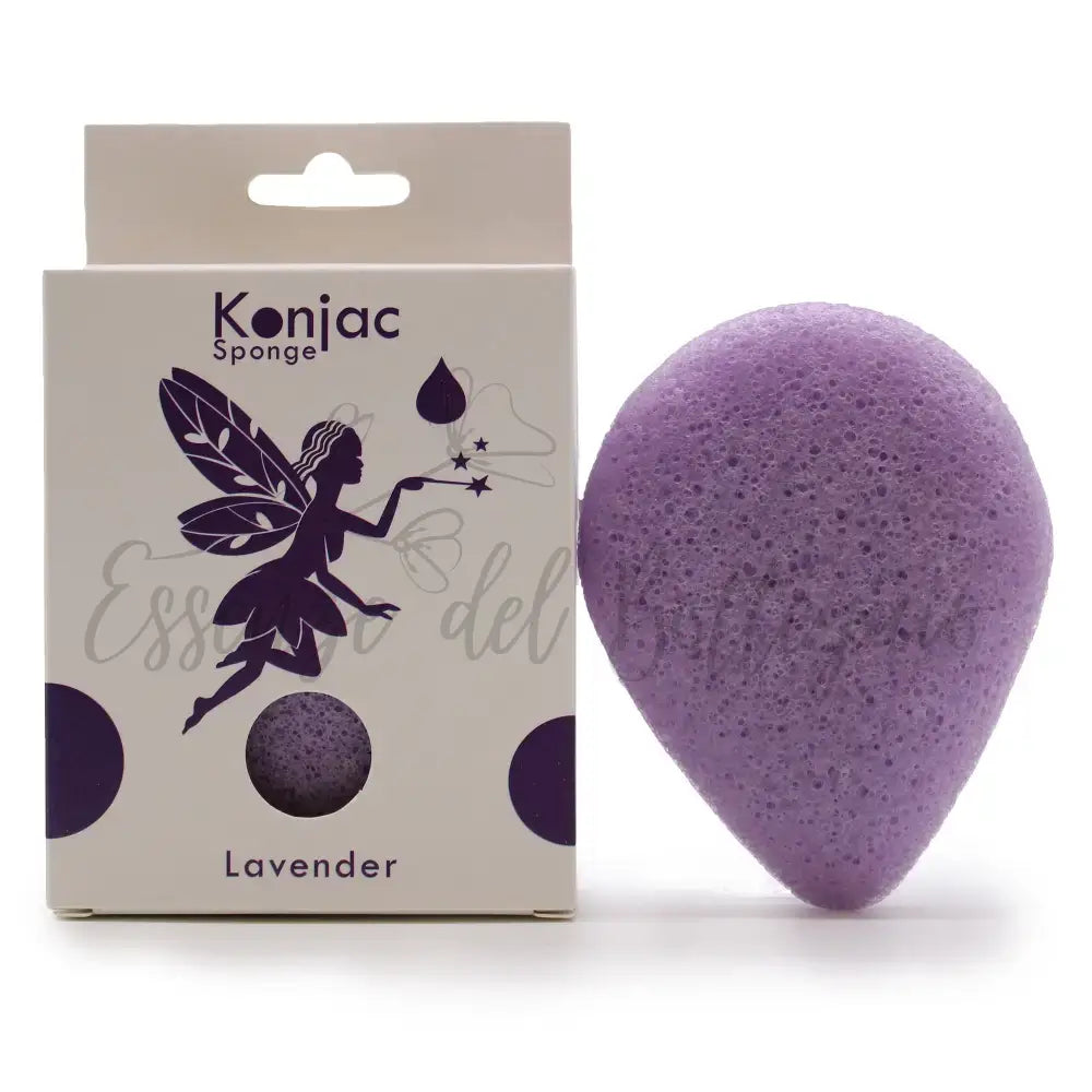Spugna Konjac a Goccia - Lavanda - Calmante - Teardrop Konjac Sponge