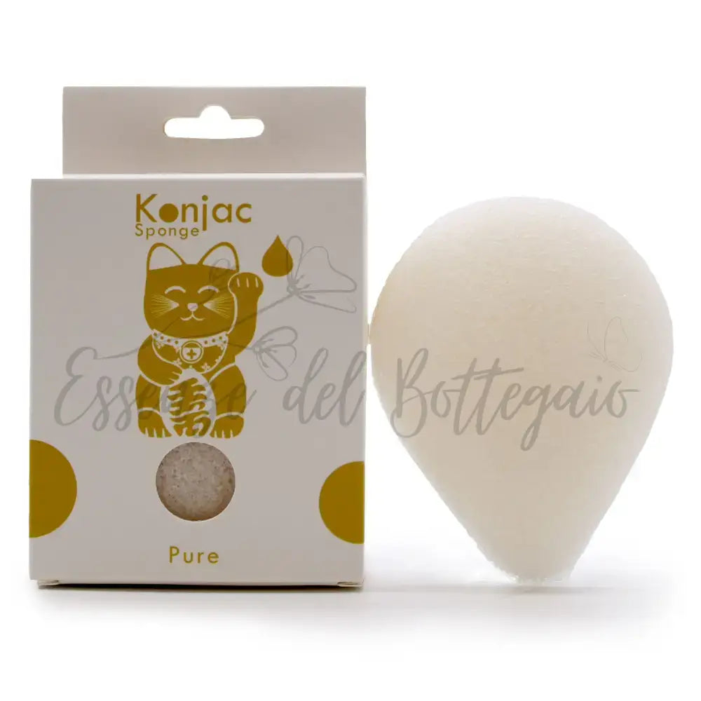 Spugna Konjac a Goccia - Naturale - Pelle sensibile - Teardrop Konjac Sponge