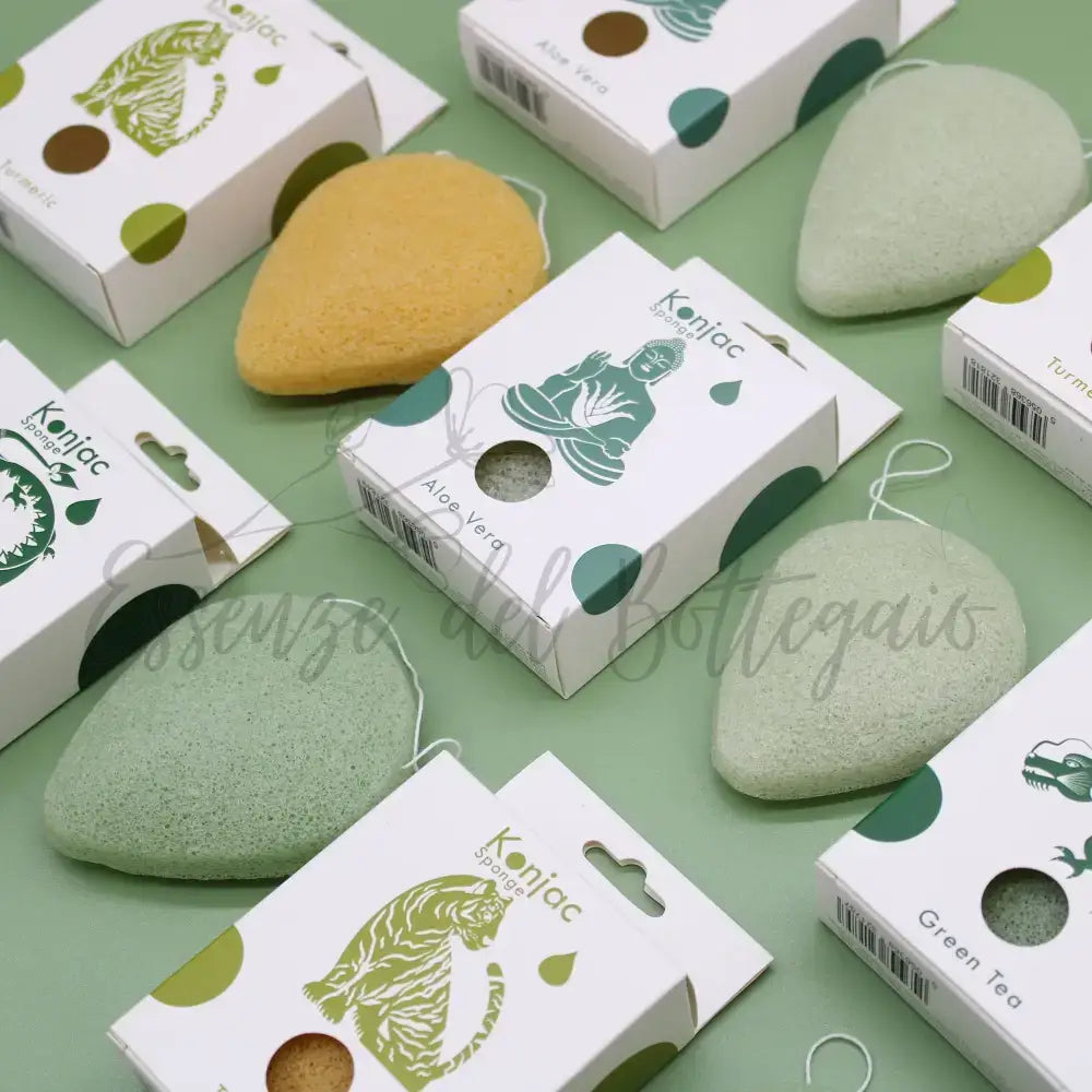 Spugna Konjac a Goccia - Tè Verde - Protettiva - Teardrop Konjac Sponge