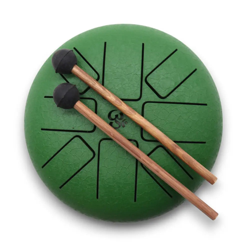 Steel Tongue Happy Drums Om Green - 16cm - Steel Tongue Happy Drums