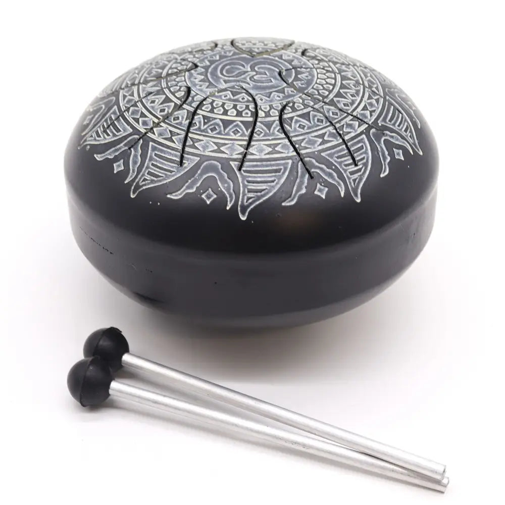 Steel Tongue Happy Drums Om Mandala Engraved - 16cm - Steel Tongue Happy Drums