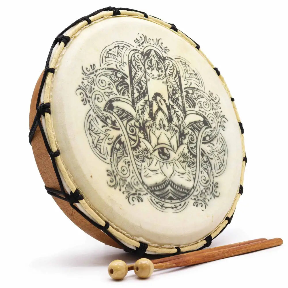 Tamburo Sciamanico Hamsa con 2 Bacchette - 30cm - Djembe & Shamanic Drums