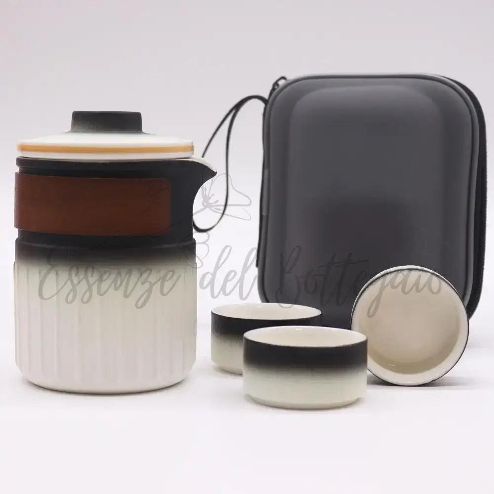 Teiera & 3 Tazze - Ceramica - Confezione da Viaggio - Herbal Teapot Set