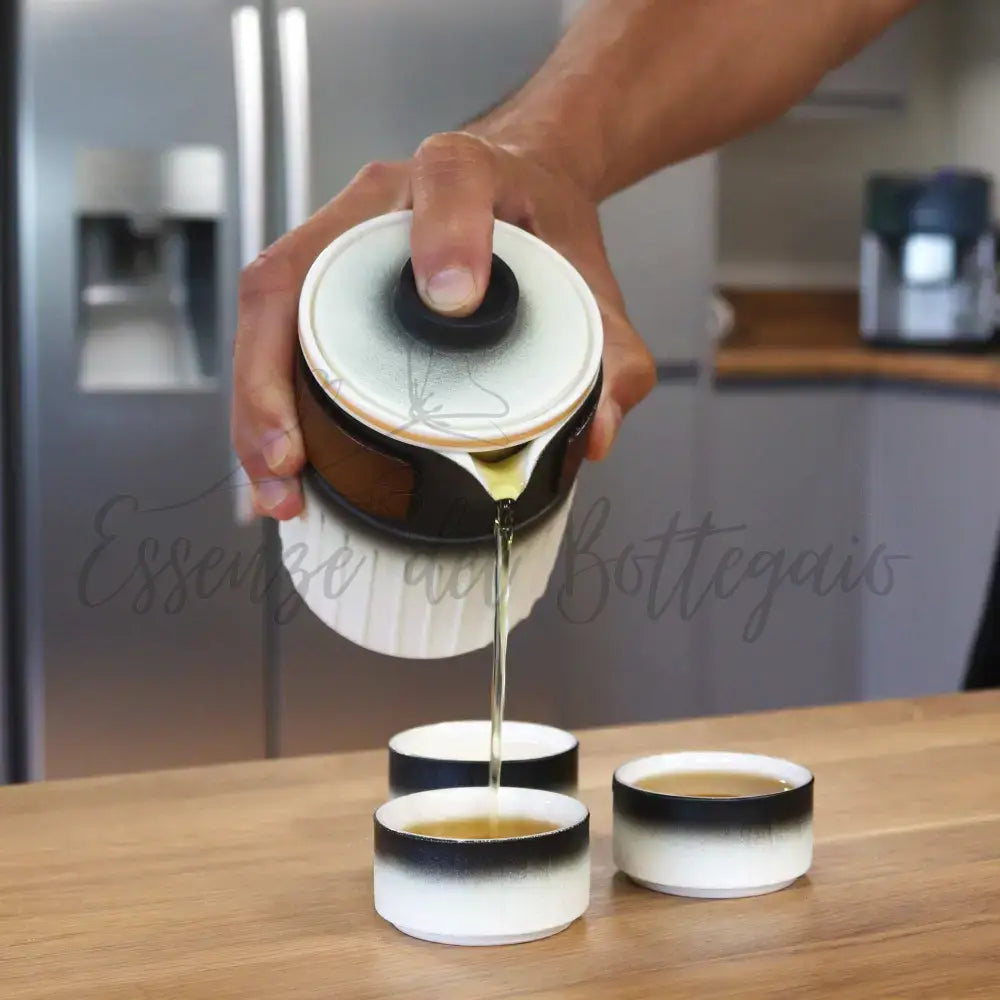 Teiera & 3 Tazze - Ceramica - Confezione da Viaggio - Herbal Teapot Set