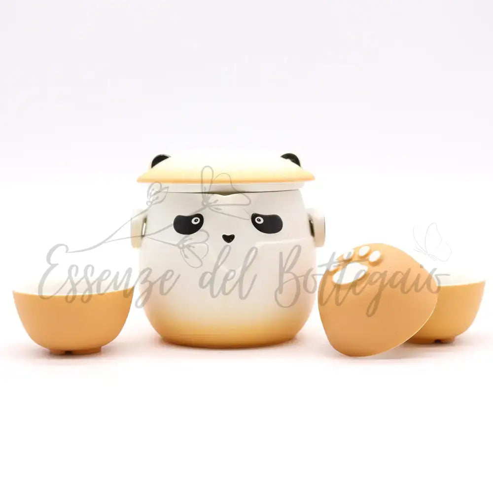 Teiera & 3 Tazze - Panda - Arancione - Herbal Teapot Set