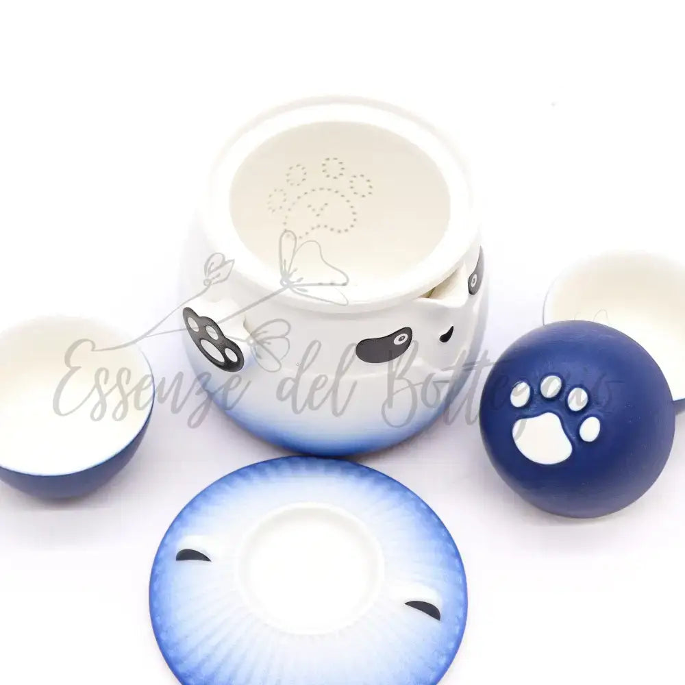 Teiera & 3 Tazze - Panda - Blu - Herbal Teapot Set