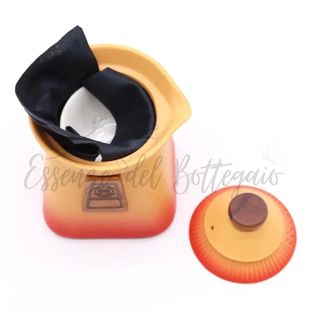 Teiera & 3 Tazze - Tempio - Arancione - Herbal Teapot Set