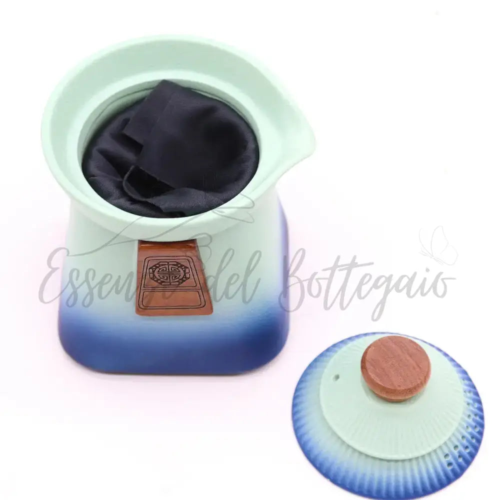 Teiera & 3 Tazze - Tempio - Blu Cielo - Herbal Teapot Set