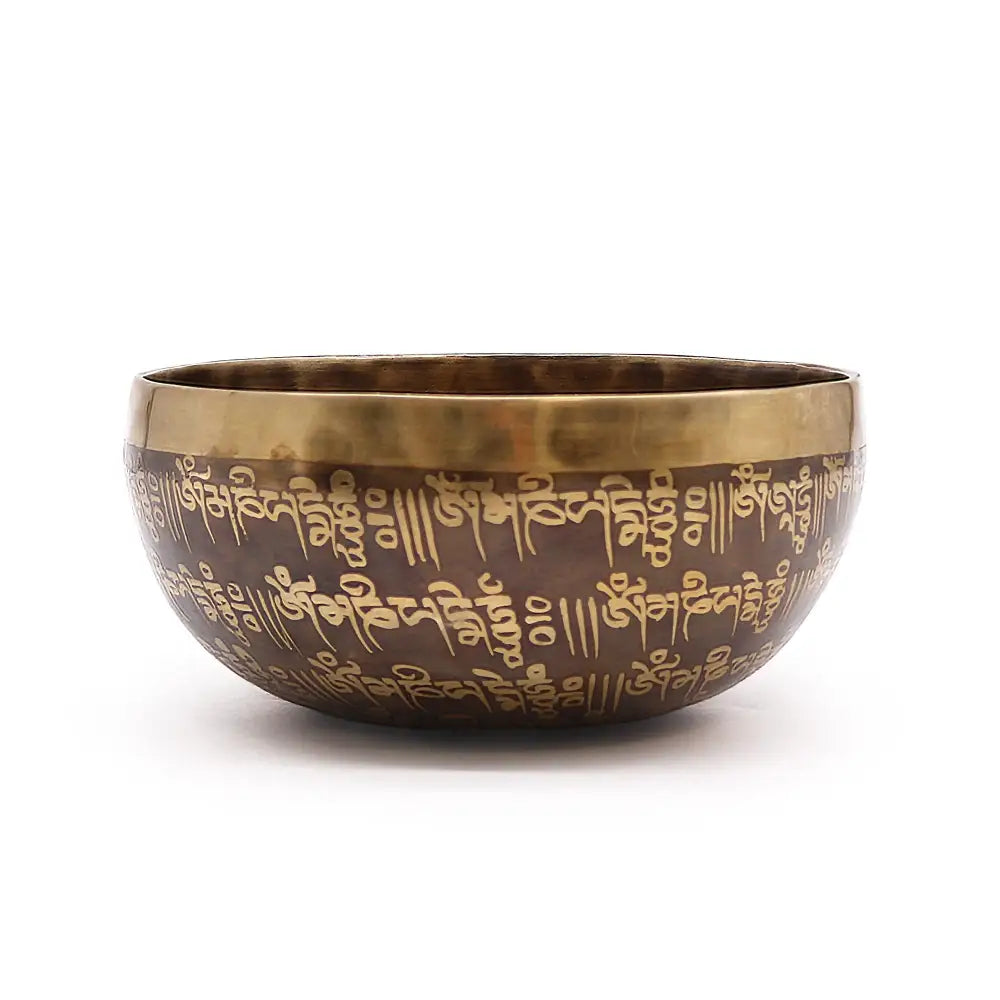 Tibetan Healing Engraved Bowl - 16cm - Mantra - Tibetan Singing Bowls