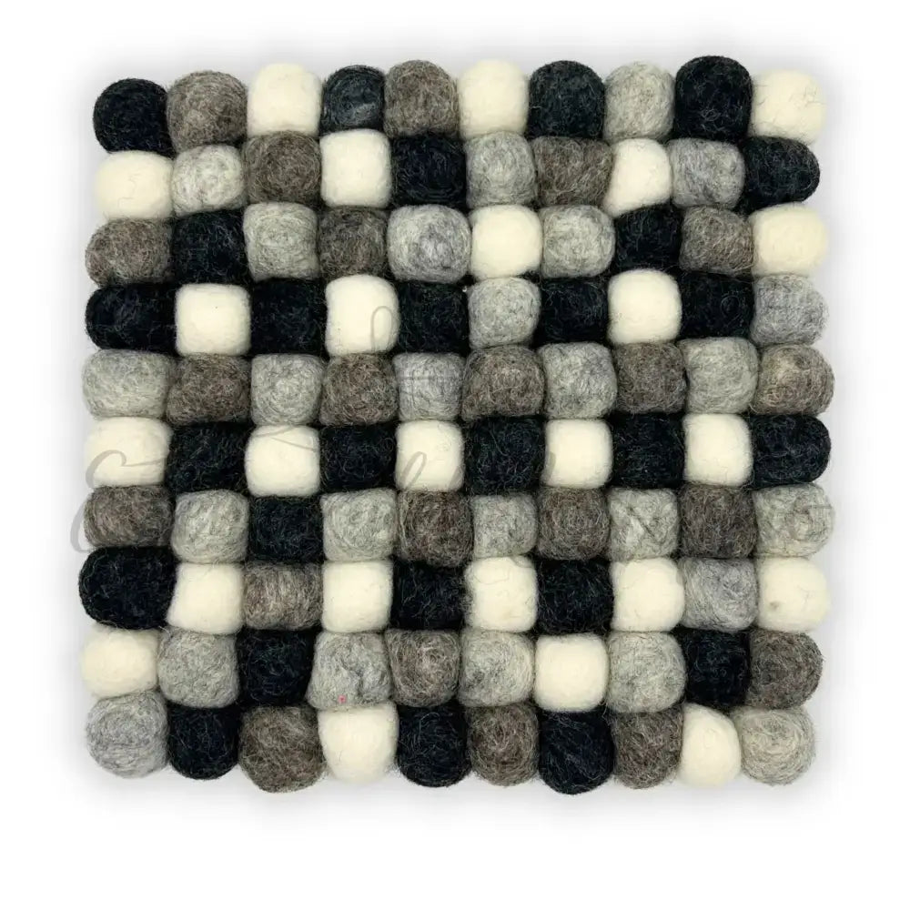Tovaglietta in Feltro Quadrata 20cm - Grigio - Felt Placemats & Coasters