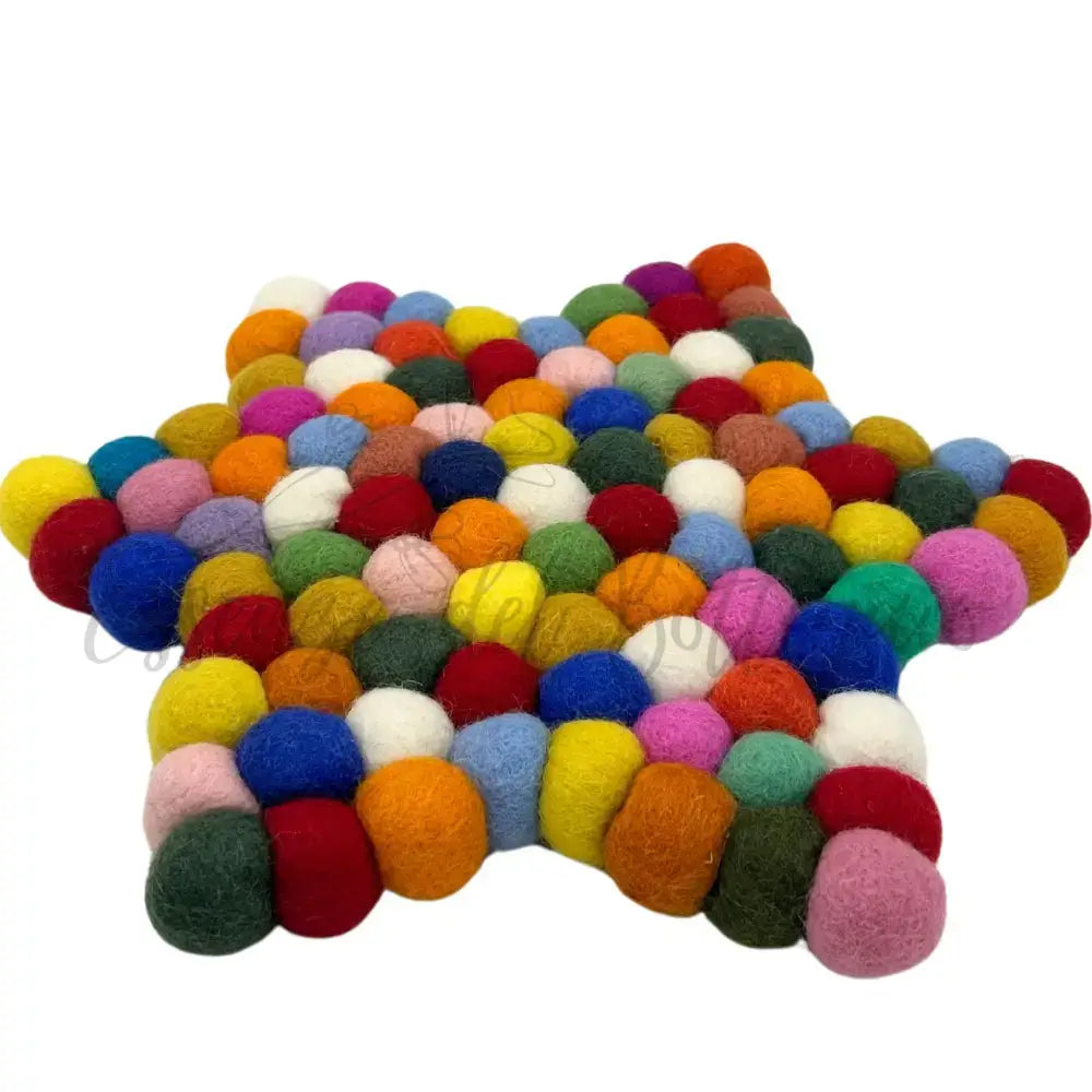 Tovaglietta in Feltro Stella - Multicolore - Felt Placemats & Coasters