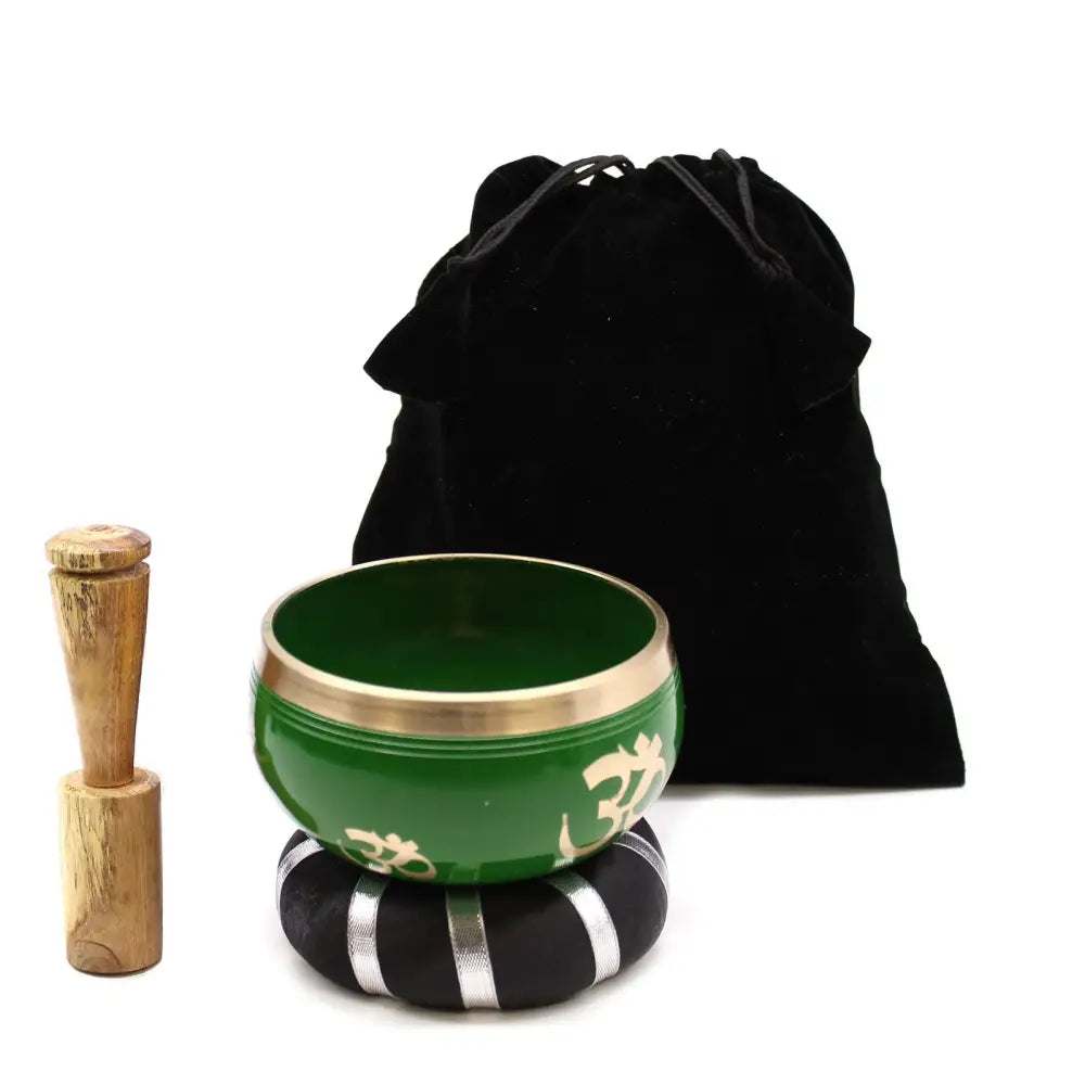 Tree of Life Singing Bowl Set- Green 10.7cm - Tibetan Singing Bowls