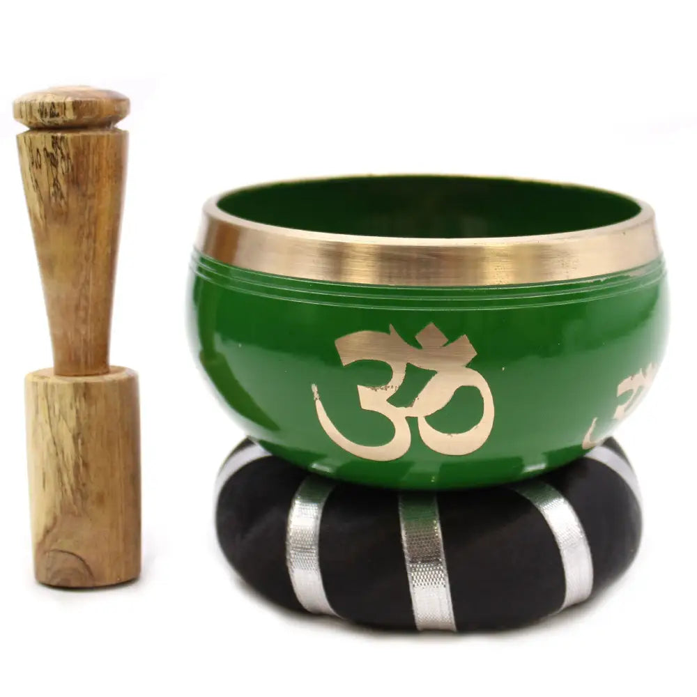 Tree of Life Singing Bowl Set- Green 10.7cm - Tibetan Singing Bowls
