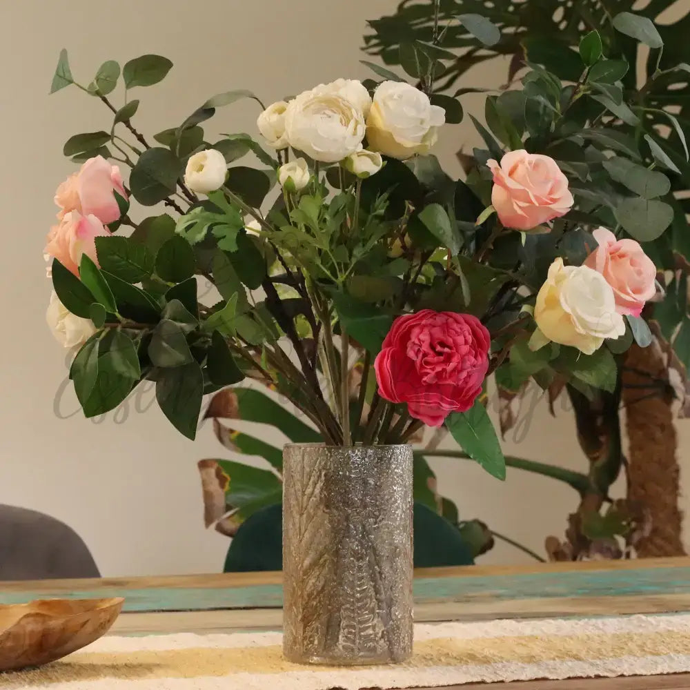 Vetro floreale naturale - Portacandele per vaso alto - Pino - Natural Floral Glass Candle Holders