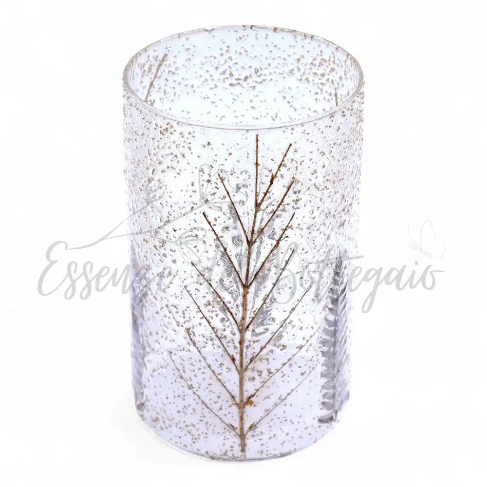 Vetro floreale naturale - Portacandele per vaso alto - Pino - Natural Floral Glass Candle Holders