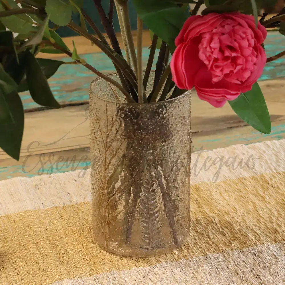 Vetro floreale naturale - Portacandele per vaso alto - Pino - Natural Floral Glass Candle Holders