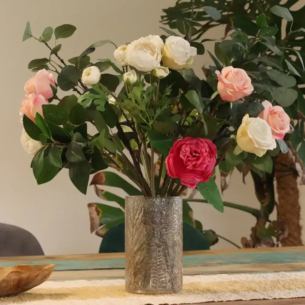 Vetro floreale naturale - Portacandele per vaso alto - Pino - Natural Floral Glass Candle Holders