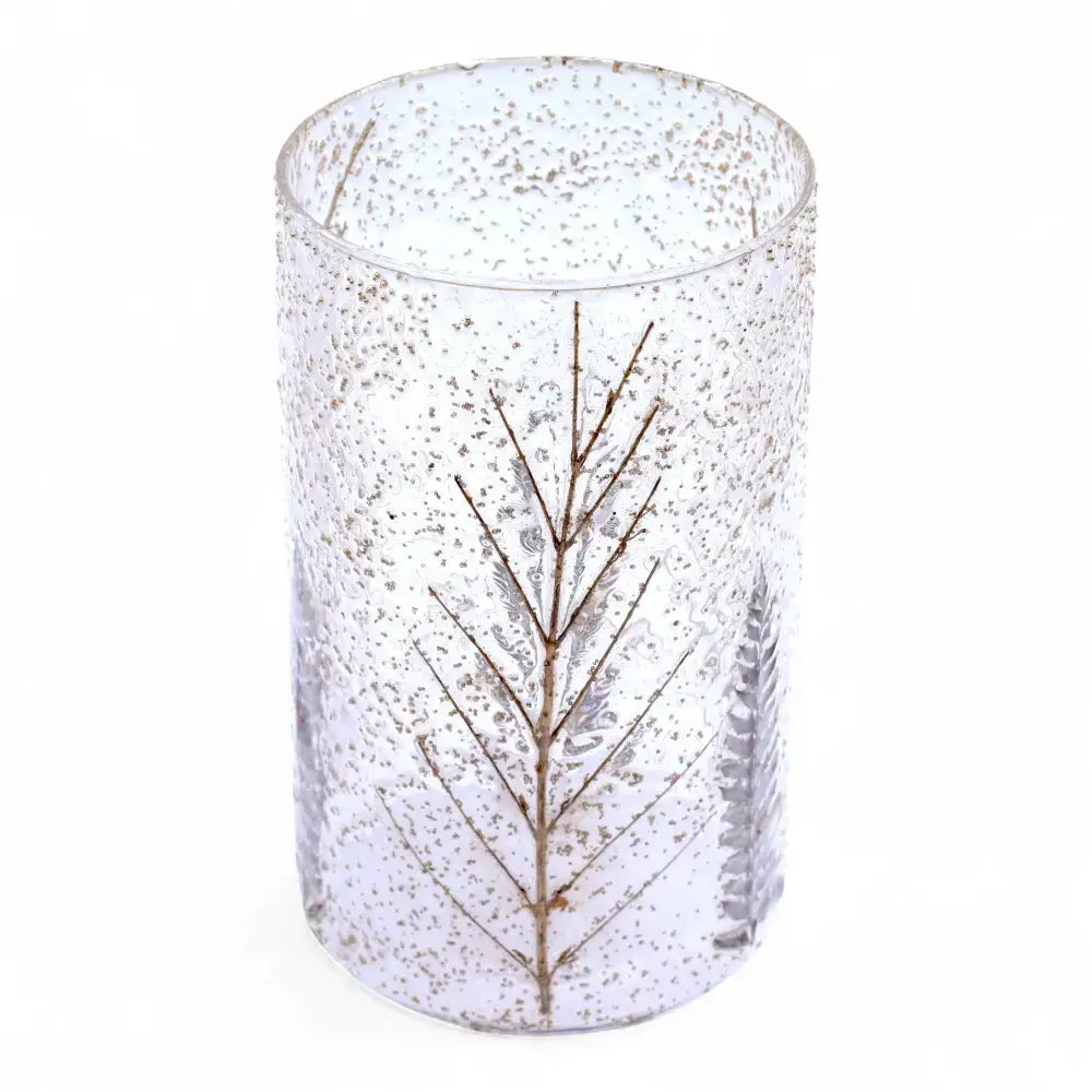 Vetro floreale naturale - Portacandele per vaso alto - Pino - Natural Floral Glass Candle Holders