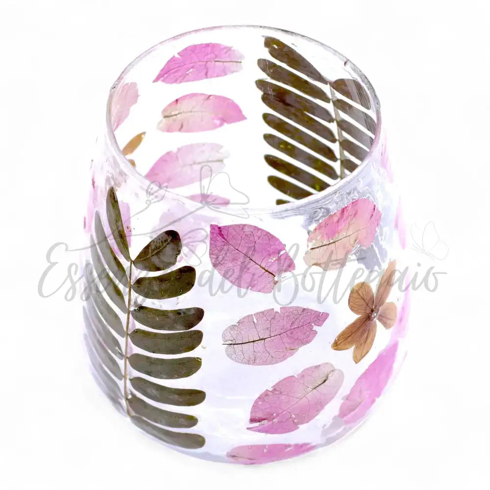 Vetro floreale naturale - Portacandele per vaso - Primavera - Natural Floral Glass Candle Holders