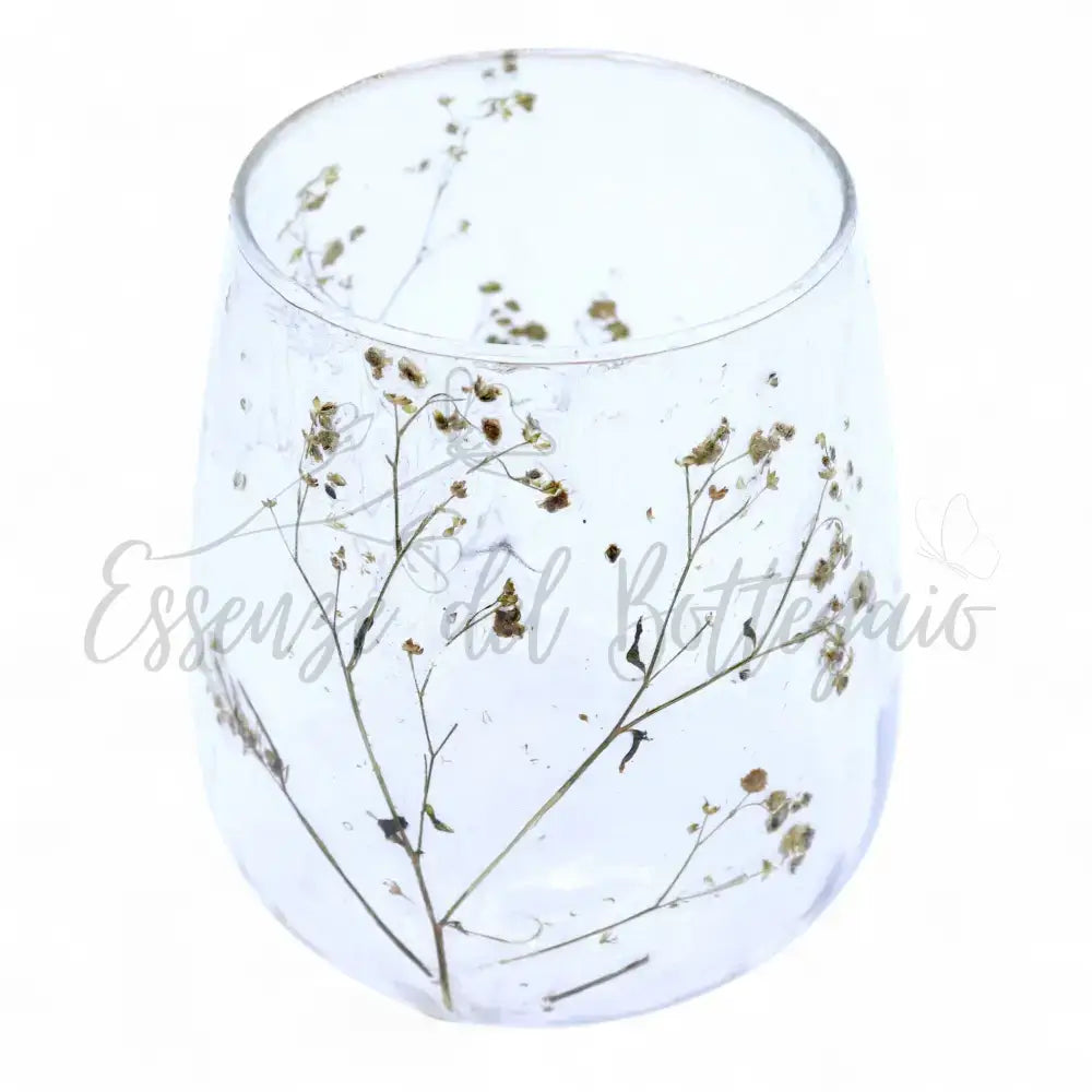 Vetro floreale naturale - Vaso portacandele - Margarita - Natural Floral Glass Candle Holders