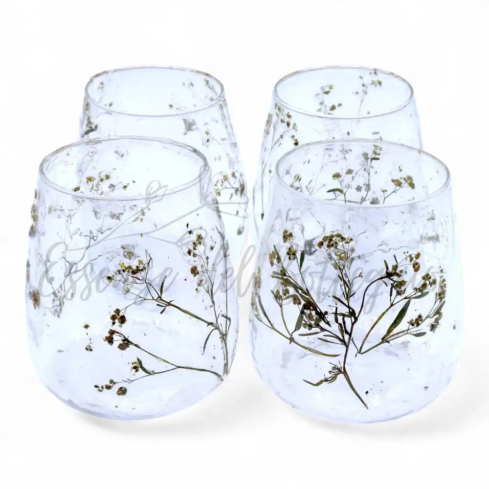Vetro floreale naturale - Vaso portacandele - Margarita - Natural Floral Glass Candle Holders